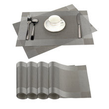 Load image into Gallery viewer, Lolypot Set of 6 Washable Place Table PVC Placemats Non-Slip and Environmental Protection Dining Mats