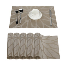 Load image into Gallery viewer, Lolypot Set of 6 Washable Place Table PVC Placemats Non-Slip and Environmental Protection Dining Mats