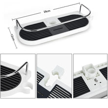 Load image into Gallery viewer, Lolypot Bathroom Shelf Rack Shower Caddy Wall Mount Holder, no Drilling Shower Organiser for Shampoo Soap with 19-25mm Rail and Double Hook