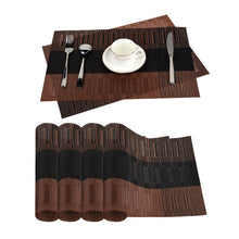 Load image into Gallery viewer, Lolypot Set of 6 Washable Place Table PVC Placemats Non-Slip and Environmental Protection Dining Mats
