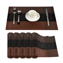 Load image into Gallery viewer, Lolypot Set of 6 Washable Place Table PVC Placemats Non-Slip and Environmental Protection Dining Mats