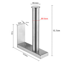 Load image into Gallery viewer, Lolypot Toilet Paper Holder Vertical Self Adhesive, Toilet Roll Holder Without Drilling, WC Paper Holder Stainless Steel, Roll Holder for Kitchen and Bathroom
