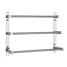 Load image into Gallery viewer, Lolypot Towel Rail Multilayer 304 Stainless Steel Towel Holder Wall Shelf Towel Rack Wall Mounted 40 cm Wall Bath Towel Holder 3 Rails Bath Towel Rail for Bathroom and Kitchen