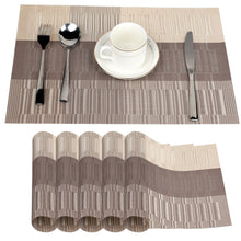 Load image into Gallery viewer, Lolypot Set of 6 Washable Place Table PVC Placemats Non-Slip and Environmental Protection Dining Mats