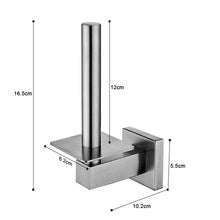 Load image into Gallery viewer, Lolypot Toilet Paper Holder Toilet Roll Holder Brushed Vertical WC Paper Holder 304 Stainless Steel Wall Mount Kitchen Roll Holder for Bathroom and Kitchen