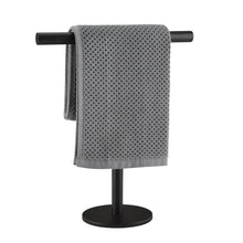 Load image into Gallery viewer, Lolypot Towel Stand 304 Stainless Steel Towel Holder Standing Black Towel Rail No Drilling Can Be Toilet Paper Holder Jewellery Holder for Bathroom and Kitchen