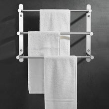 Load image into Gallery viewer, Lolypot Towel Rail Multilayer 304 Stainless Steel Towel Holder Wall Shelf Towel Rack Wall Mounted 40 cm Wall Bath Towel Holder 3 Rails Bath Towel Rail for Bathroom and Kitchen