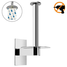 Load image into Gallery viewer, Lolypot Toilet Paper Holder Toilet Roll Holder WC Paper Holder Without Drilling 304 Stainless Steel 3M self-Adhesive Polished Chrome Surface Vertical Bathroom Accessories Kitchen Roll Holder