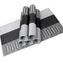 Load image into Gallery viewer, Lolypot Set of 6 Washable Place Table PVC Placemats Non-Slip and Environmental Protection Dining Mats