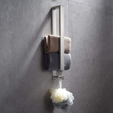 Load image into Gallery viewer, Lolypot Towel Holder Without Drilling, Towel Rail Stainless Steel Self Adhesive, Bathroom Towel Rack No Drilling, Brushed Towel Bar Glue, Guest Towel Stand 40cm with Hook for Bathroom