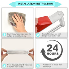 Load image into Gallery viewer, Lolypot Toilet Roll Holder Square Toilet Paper Holder No Drilling Required Toilet Roll Holder Self-Adhesive Brushed 304 Stainless Steel Roll Holder for Bathroom and Kitchen