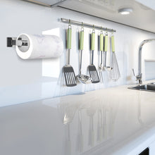 Load image into Gallery viewer, Lolypot Kitchen Roll Holder Self Adhesive, Kitchen Paper Towel Holder Chrome Stainless Steel, Kitchen Paper Rack Without Drilling, Toilet Paper Holder Vertical No Drilling 26cm