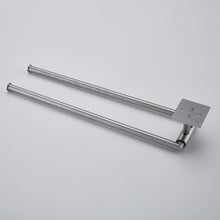 Load image into Gallery viewer, Lolypot Double Towel Rail, Brushed 304 Stainless Steel, Double Armed, Wall Mounted Towel Rack, 35 cm, Wall Bath Towel Holder, 2 Rails, Bath Towel Rail for Bathroom and Kitchen