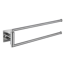 Load image into Gallery viewer, Lolypot Double Towel Rail, Brushed 304 Stainless Steel, Double Armed, Wall Mounted Towel Rack, 35 cm, Wall Bath Towel Holder, 2 Rails, Bath Towel Rail for Bathroom and Kitchen