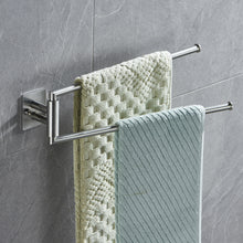 Load image into Gallery viewer, Lolypot Double Towel Rail, Brushed 304 Stainless Steel, Double Armed, Wall Mounted Towel Rack, 35 cm, Wall Bath Towel Holder, 2 Rails, Bath Towel Rail for Bathroom and Kitchen