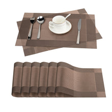 Load image into Gallery viewer, Lolypot Set of 6 Washable Place Table PVC Placemats Non-Slip and Environmental Protection Dining Mats