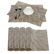 Load image into Gallery viewer, Lolypot Set of 6 Washable Place Table PVC Placemats Non-Slip and Environmental Protection Dining Mats