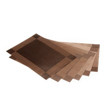Load image into Gallery viewer, Lolypot Set of 6 Washable Place Table PVC Placemats Non-Slip and Environmental Protection Dining Mats