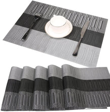 Load image into Gallery viewer, Lolypot Set of 6 Washable Place Table PVC Placemats Non-Slip and Environmental Protection Dining Mats